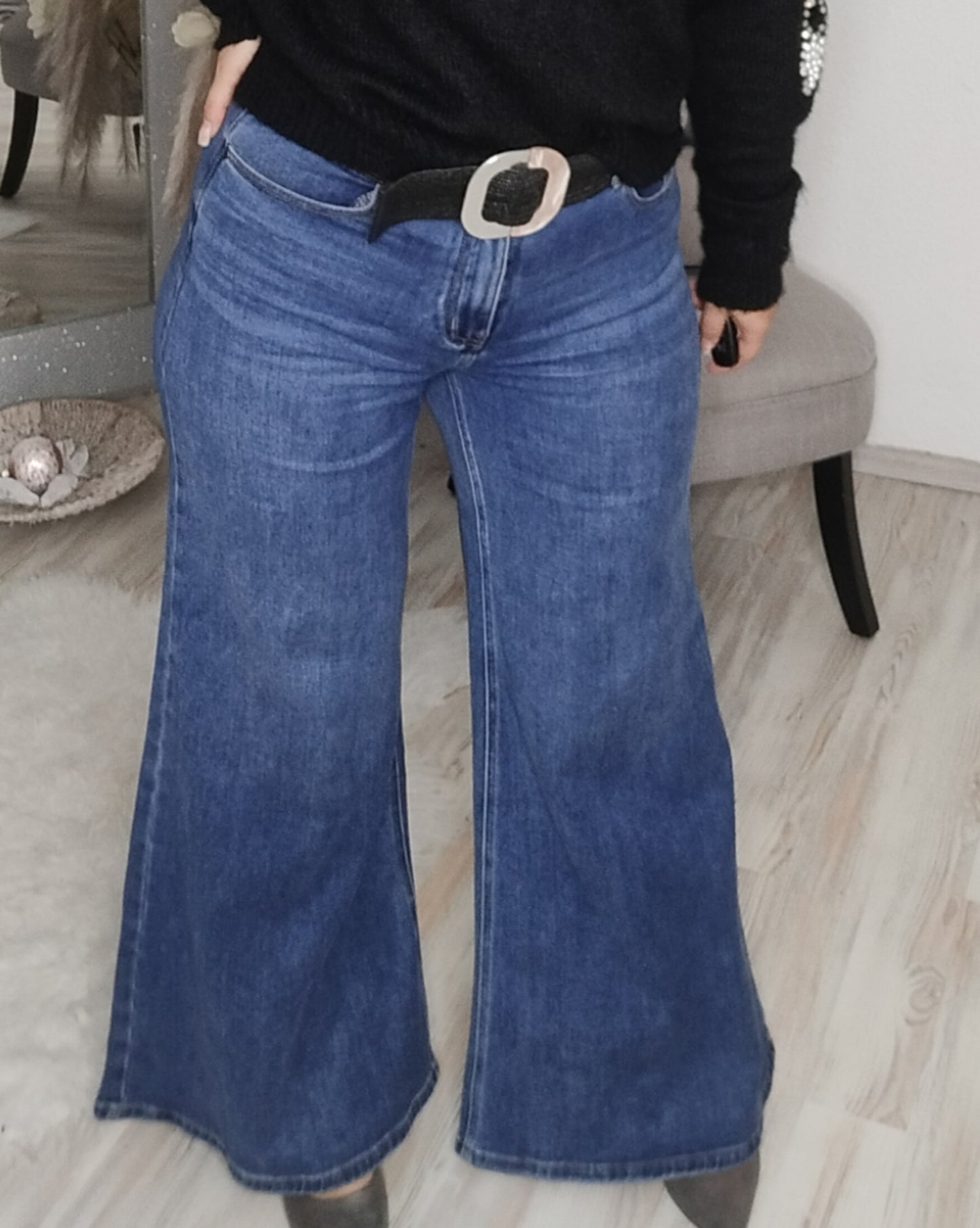 Jeanshose  in Stretch mit Schlag